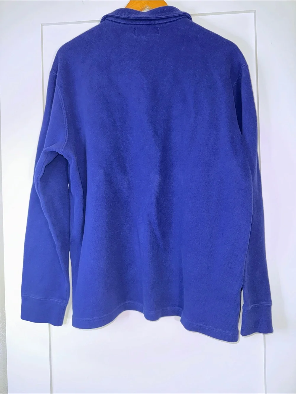 Polo by Ralph Lauren Men's Quarter-Zip Sweater Royal Blue Sz Large 100% cotton